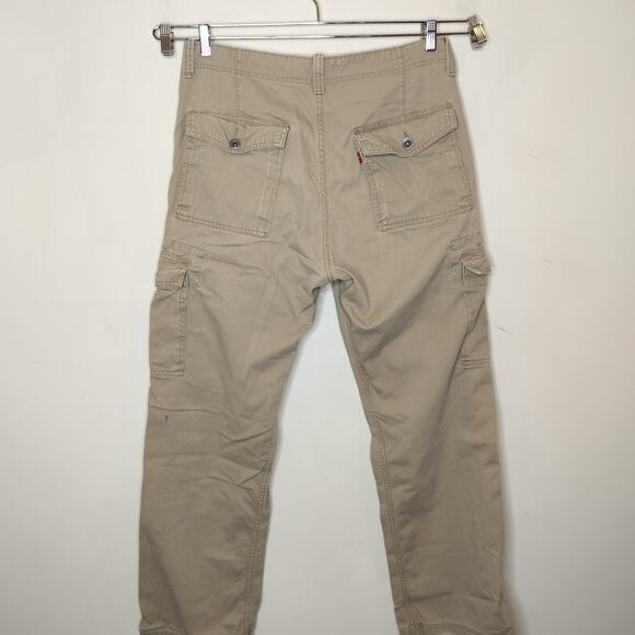 Levis Loose Straight Khaki Cargo Pants 36 x 35 Relaxed Baggy - Picture 12 of 16